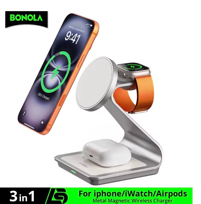 Station de Charge Sans Fil 3-en-1 JodgTech