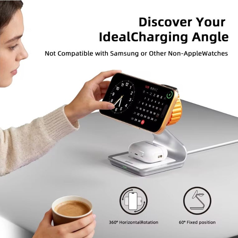 Station de Charge Sans Fil 3-en-1 JodgTech