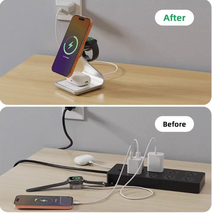 Station de Charge Sans Fil 3-en-1 JodgTech