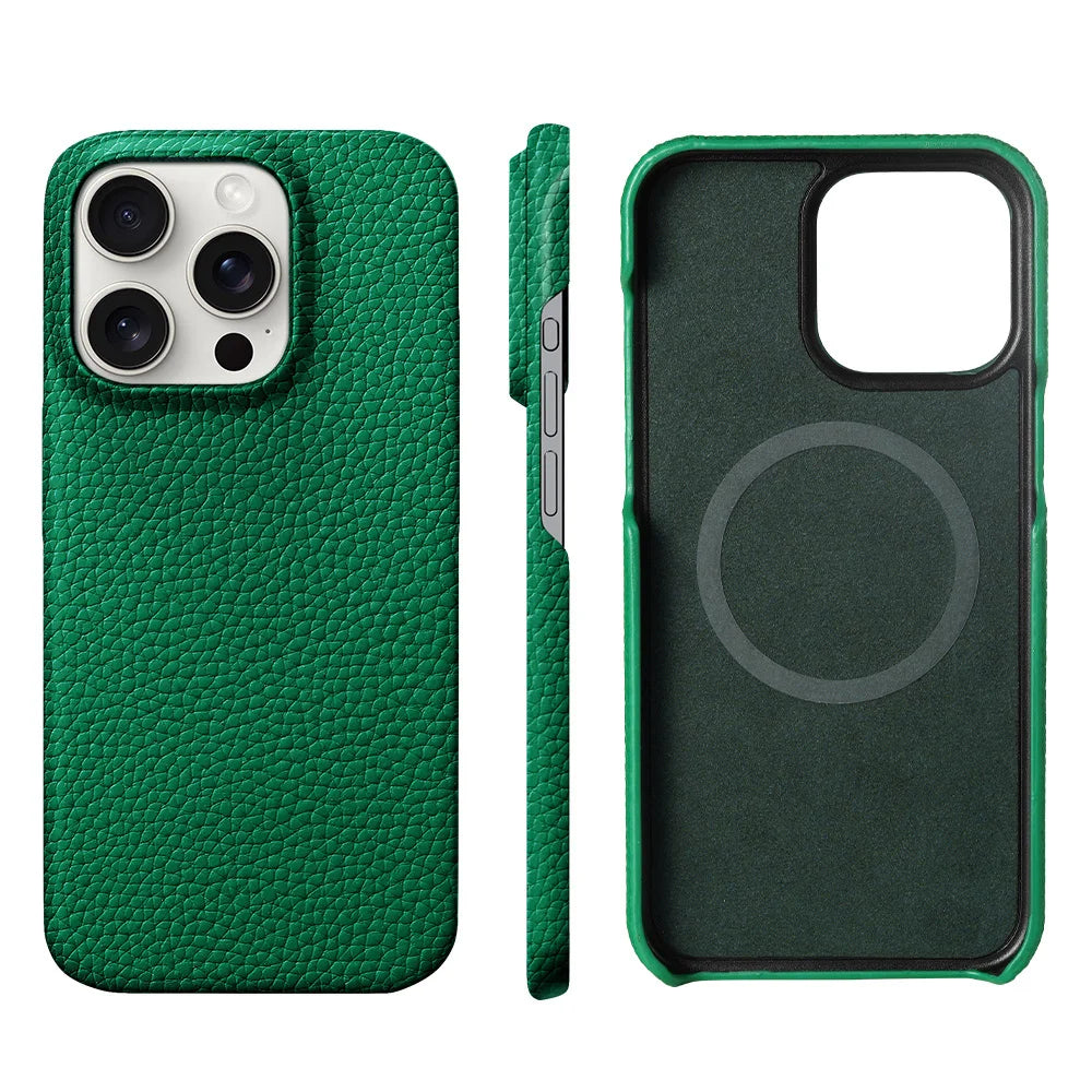 Coque Cuir Véritable Compatible MagSafe JodgTech