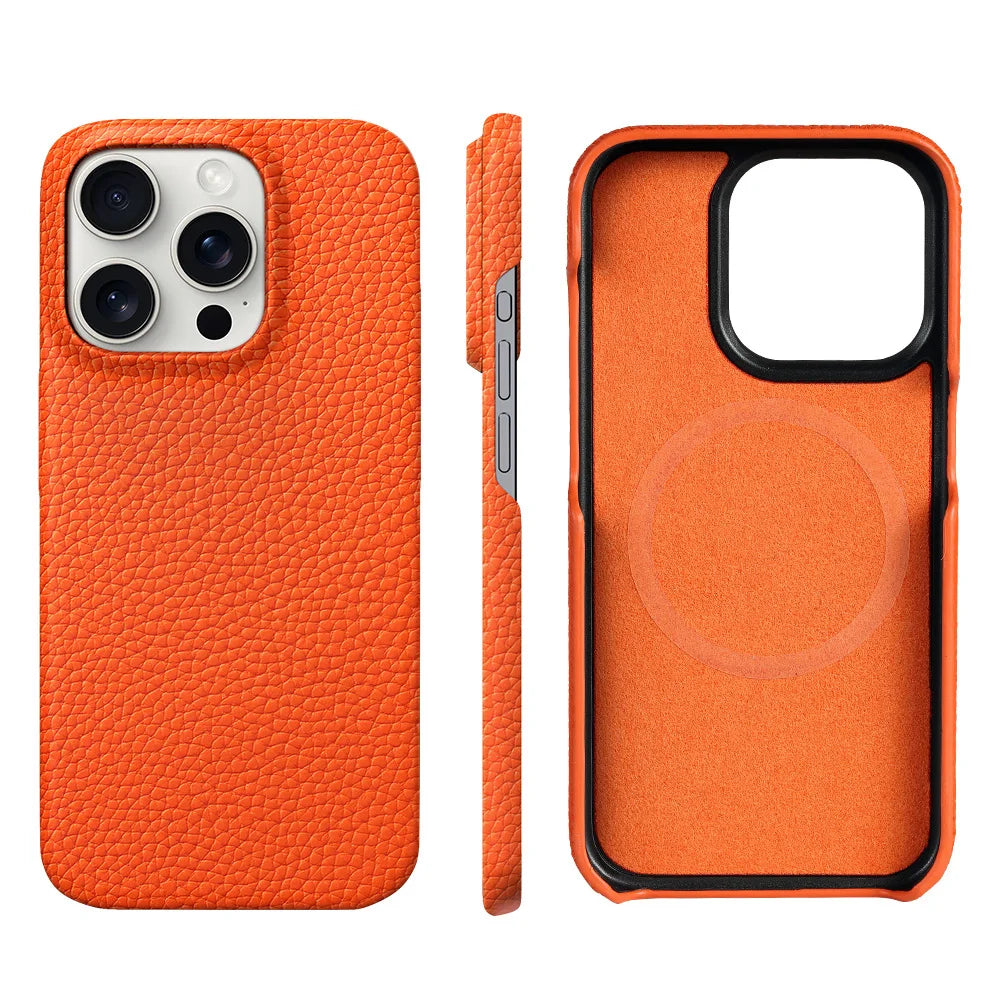 Coque Cuir Véritable Compatible MagSafe JodgTech