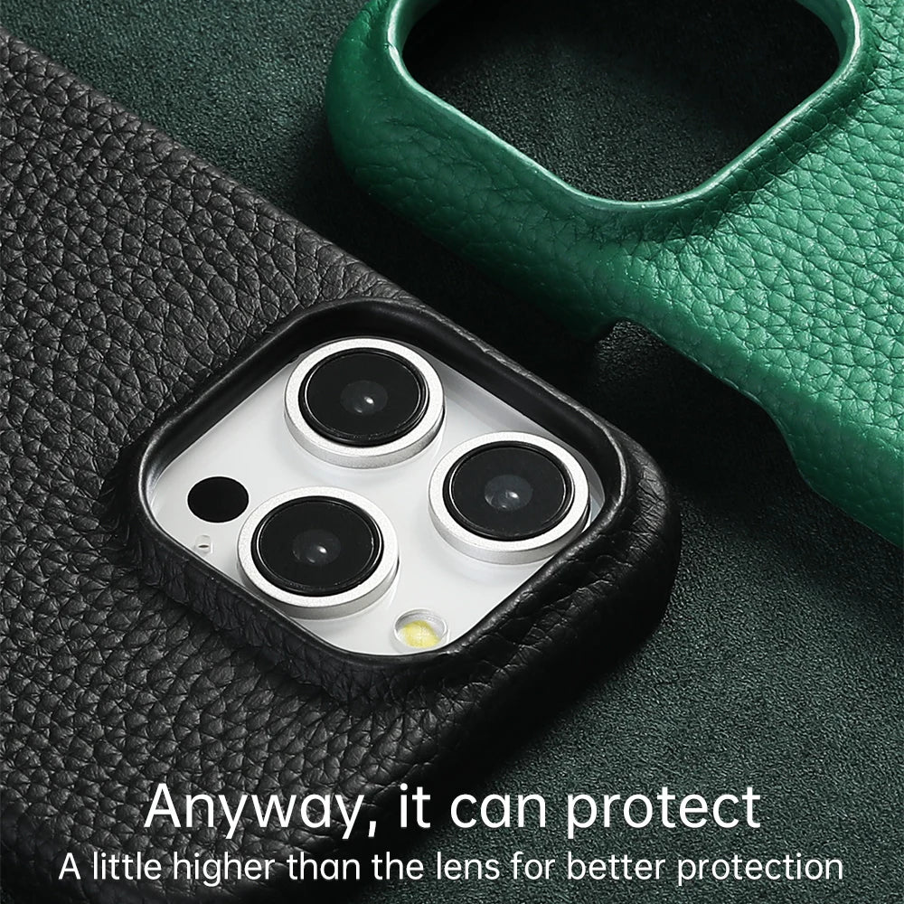 Coque Cuir Véritable Compatible MagSafe JodgTech