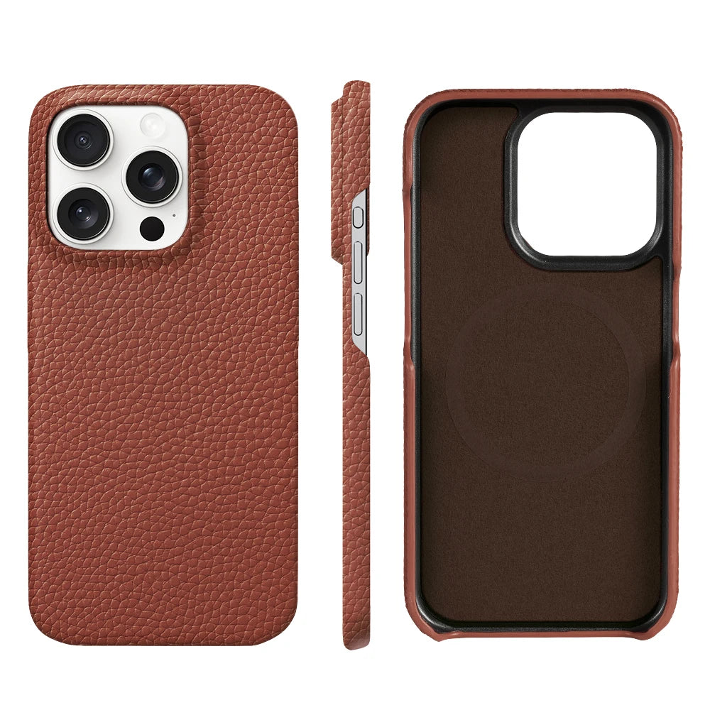 Coque Cuir Véritable Compatible MagSafe JodgTech