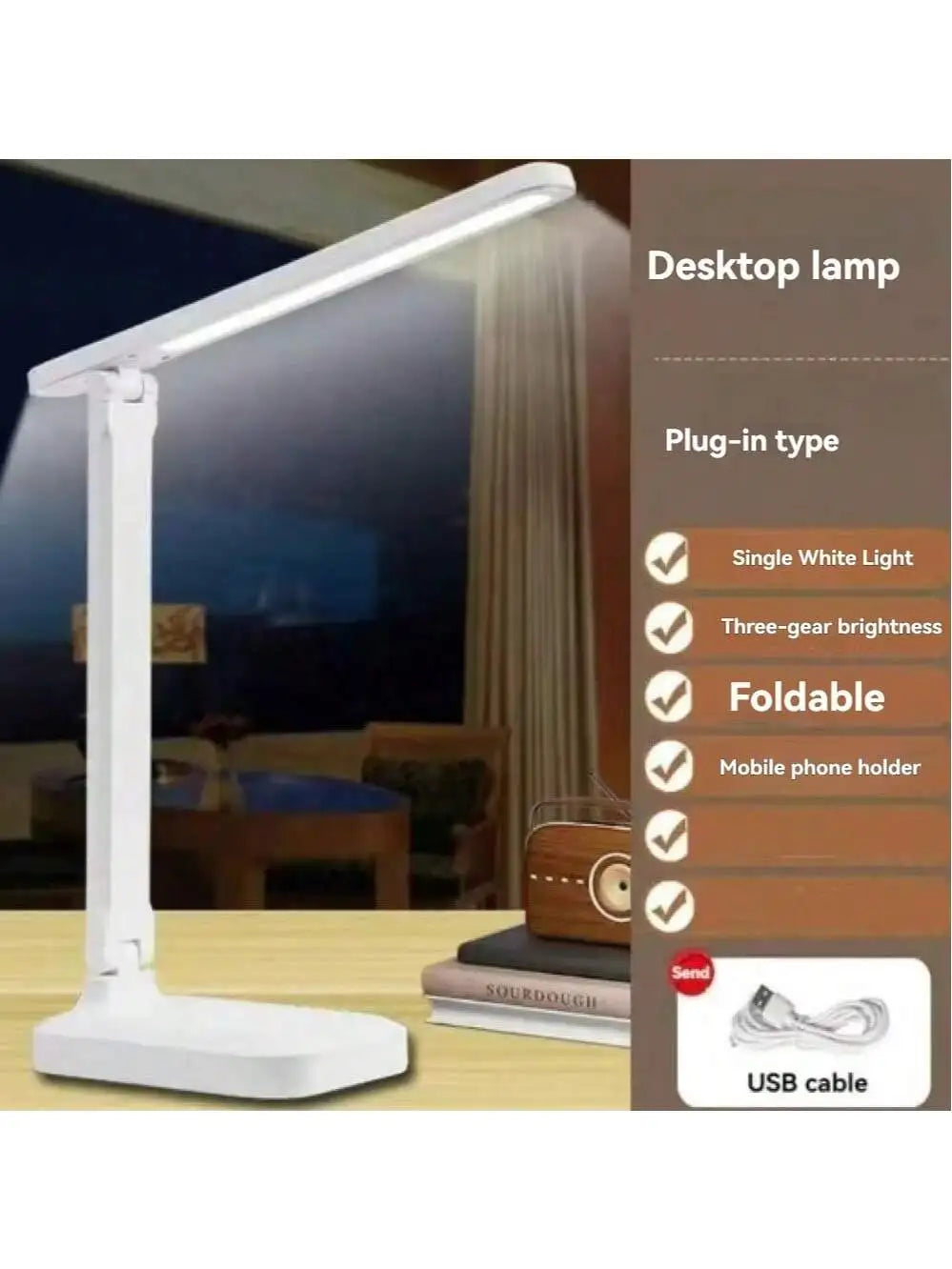 Lampe de Bureau LED Pliable Anti-Fatigue JodgTech