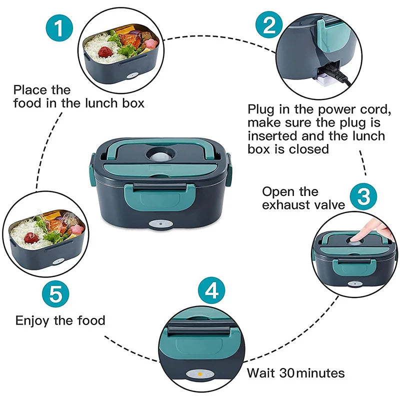 Gamelle Chauffante Électrique Rechargeable – Repas Chaud Partout